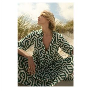 ZARA Lapel collar midi dress